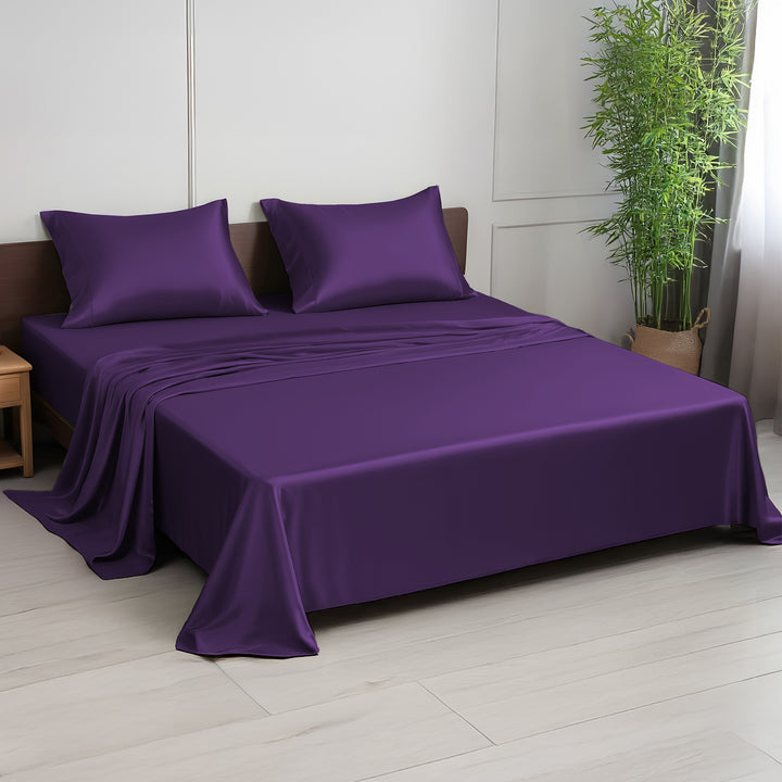 Bamboo Silk Flat Bedsheet with 2 Pillowcover