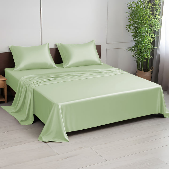 Bamboo Silk Flat Bedsheet with 2 Pillowcover (Copy)