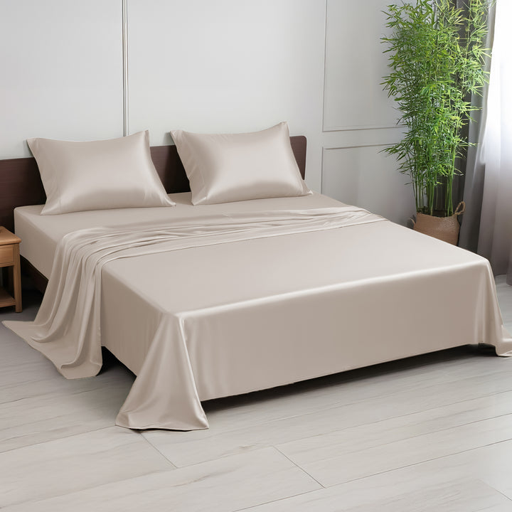 Bamboo Silk Flat Bedsheet with 2 Pillowcover