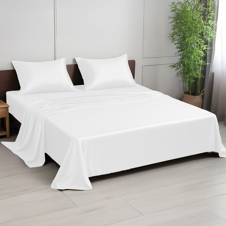 Bamboo Silk Flat Bedsheet with 2 Pillowcover