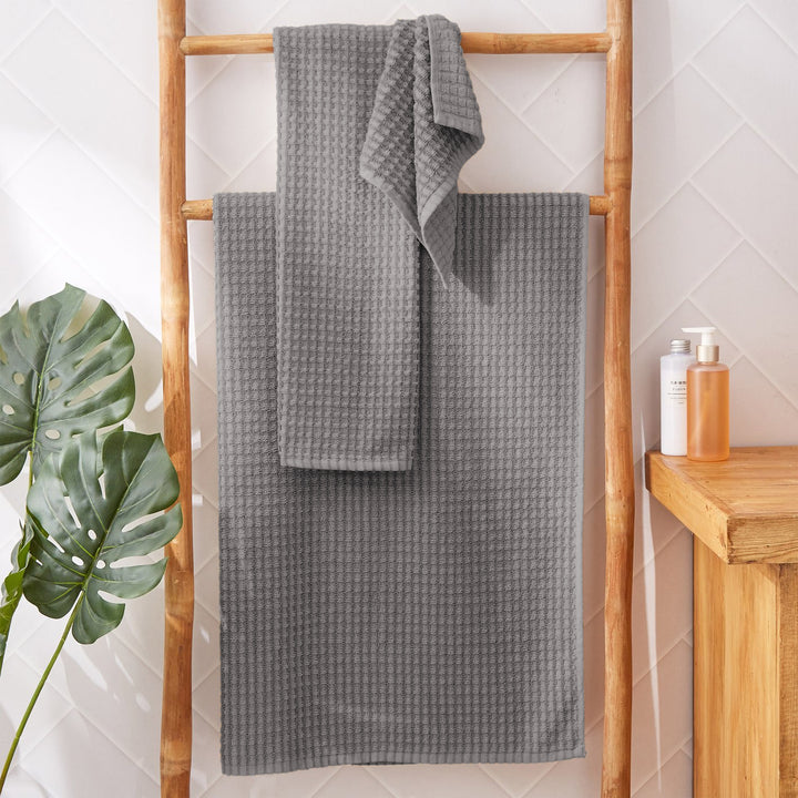 Bamboo Grey Waffle Towels – Ultra-Soft, Quick-Dry & Travel-Friendly Luxury Towels