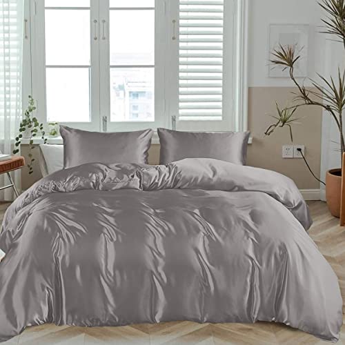 100% Bamboo Silk Duvet Cover with Zipper & Corner Ties – Soft, Lightweight & Breathable