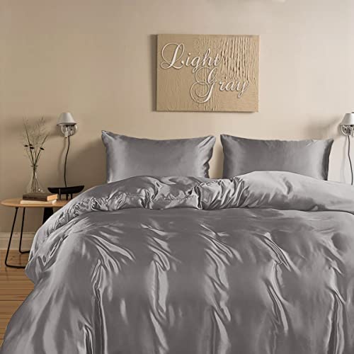 100% Bamboo Silk Duvet Cover with Zipper & Corner Ties – Soft, Lightweight & Breathable