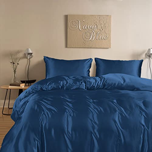 100% Bamboo Silk Duvet Cover with Zipper & Corner Ties – Soft, Lightweight & Breathable