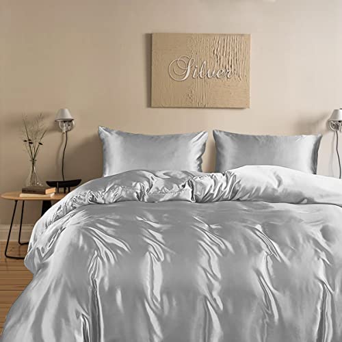 100% Bamboo Silk Duvet Cover with Zipper & Corner Ties – Soft, Lightweight & Breathable