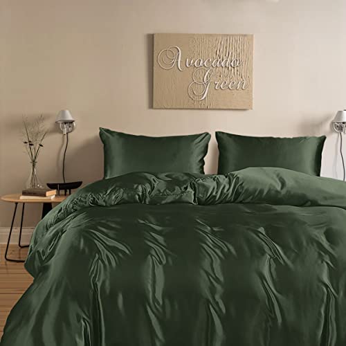 100% Bamboo Silk Duvet Cover with Zipper & Corner Ties – Soft, Lightweight & Breathable