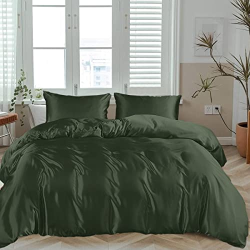 100% Bamboo Silk Duvet Cover with Zipper & Corner Ties – Soft, Lightweight & Breathable