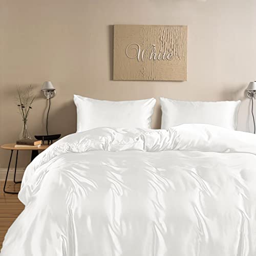 100% Bamboo Silk Duvet Cover with Zipper & Corner Ties – Soft, Lightweight & Breathable