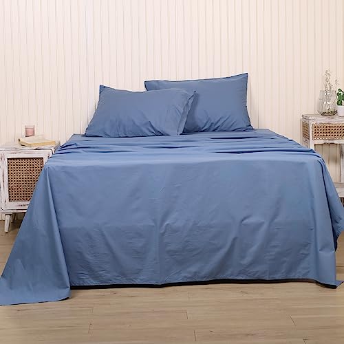 100% Cotton Bedsheet with Pillow Covers - Soft, Crisp, Hotel-Quality