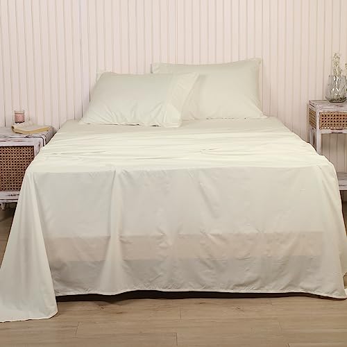 100% Cotton Bedsheet with Pillow Covers - Soft, Crisp, Hotel-Quality