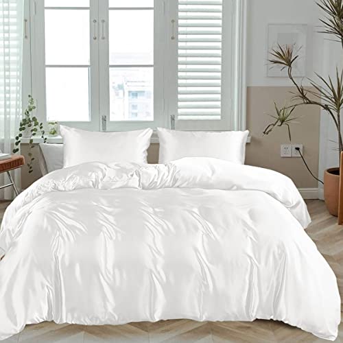 100% Bamboo Silk Duvet Cover with Zipper & Corner Ties – Soft, Lightweight & Breathable