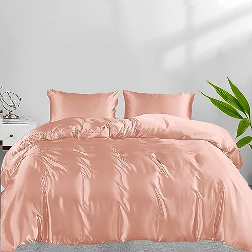 100% Bamboo Silk Duvet Cover with Zipper & Corner Ties – Soft, Lightweight & Breathable