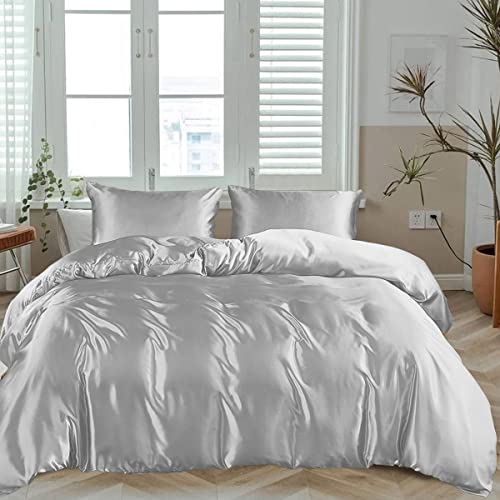 100% Bamboo Silk Duvet Cover with Zipper & Corner Ties – Soft, Lightweight & Breathable