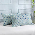 PRINTED COTTON Quilted Pillow Cover | Ultra-Soft, Breathable & Hypoallergenic | Skin & Hair Friendly with Zipper Closure