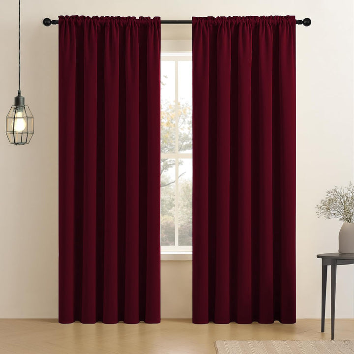 ROD POCKET | PREMIUM TRUE BLACKOUT Curtains | Thermal Insulated, Noise Reducing, Light Blocking | Set of 2 Panels