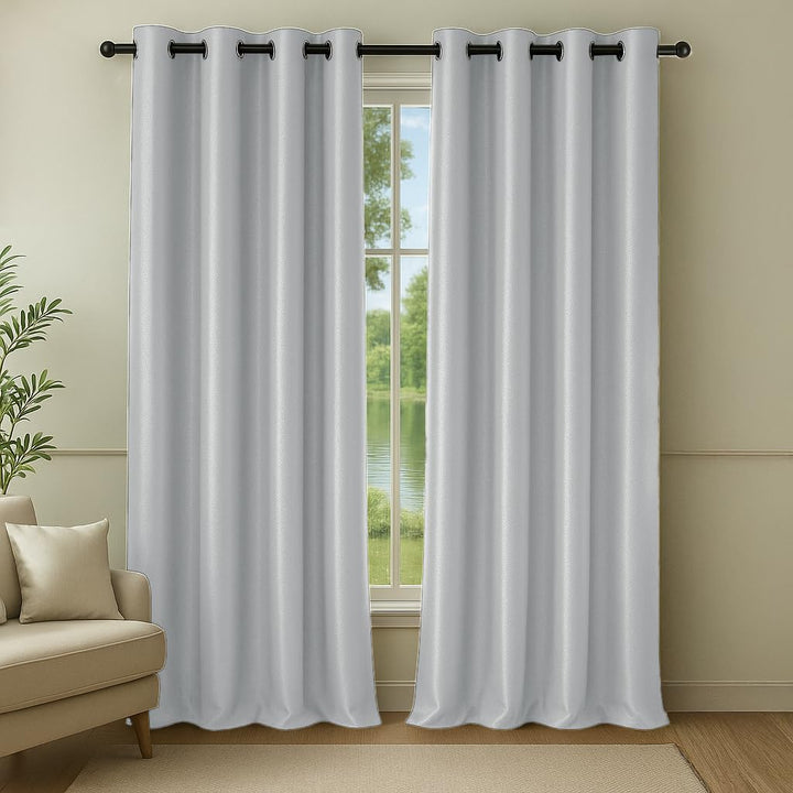 SOLIDS | PREMIUM SAFARI DIMOUT TRUE BLACKOUT Curtains | Thermal Insulated, Noise Reducing, Light Blocking | Grommet Hanging