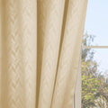 HERRINGBONE EMBOSSED | TRUE BLACKOUT Curtains | Thermal Insulated, Noise Reducing, Light Blocking | Grommet Hanging