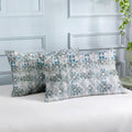 PRINTED COTTON Quilted Pillow Cover | Ultra-Soft, Breathable & Hypoallergenic | Skin & Hair Friendly with Zipper Closure