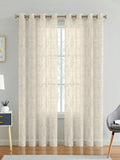 Printed Sheer Curtain Set – 2 Panels with Stainless Steel Eyelet Rings