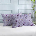 PRINTED COTTON Quilted Pillow Cover | Ultra-Soft, Breathable & Hypoallergenic | Skin & Hair Friendly with Zipper Closure
