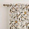 BIRD VINES | Rod Pocket Sheer Cotton Linen Curtains - Set Of 2 Panels