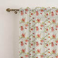 BIRD VINES | Rod Pocket Sheer Cotton Linen Curtains - Set Of 2 Panels