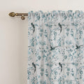 BIRD VINES | Rod Pocket Sheer Cotton Linen Curtains - Set Of 2 Panels