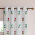 Printed Sheer Curtain Set – 2 Panels with Stainless Steel Eyelet Rings