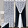 BLACKOUT Curtains with Attached Floral Sheer | Floral Design, Thermal Insulated, Noise Reducing, Room Darkening Drapes (Set of 2 Panel)