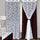 BLACKOUT Curtains with Attached Floral Sheer | Floral Design, Thermal Insulated, Noise Reducing, Room Darkening Drapes (Set of 2 Panel)