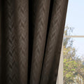 HERRINGBONE EMBOSSED | TRUE BLACKOUT Curtains | Thermal Insulated, Noise Reducing, Light Blocking | Grommet Hanging