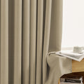 ARROWLINE PATTERN | TRUE BLACKOUT Curtains | Small Herringbone Embossed | Thermal Insulated, Noise Reducing, Light Blocking | Grommet Hanging