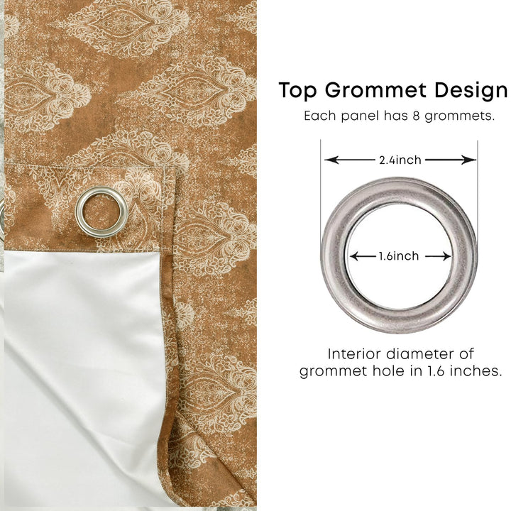 Blackout Curtains 7 Feet – Thermal Insulated, Light Blocking with Grommet Rings (Set of 2)