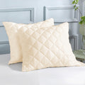 WHISPERING NEUTRALS | Bamboo Quilted Cushion Covers | Ultra-Soft, Cooling & Hypoallergenic | Skin & Hair Friendly