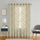 LINENWALAS Printed Cotton Linen Sheer Curtain Set – 2 Panels with Stainless Steel Eyelet Rings