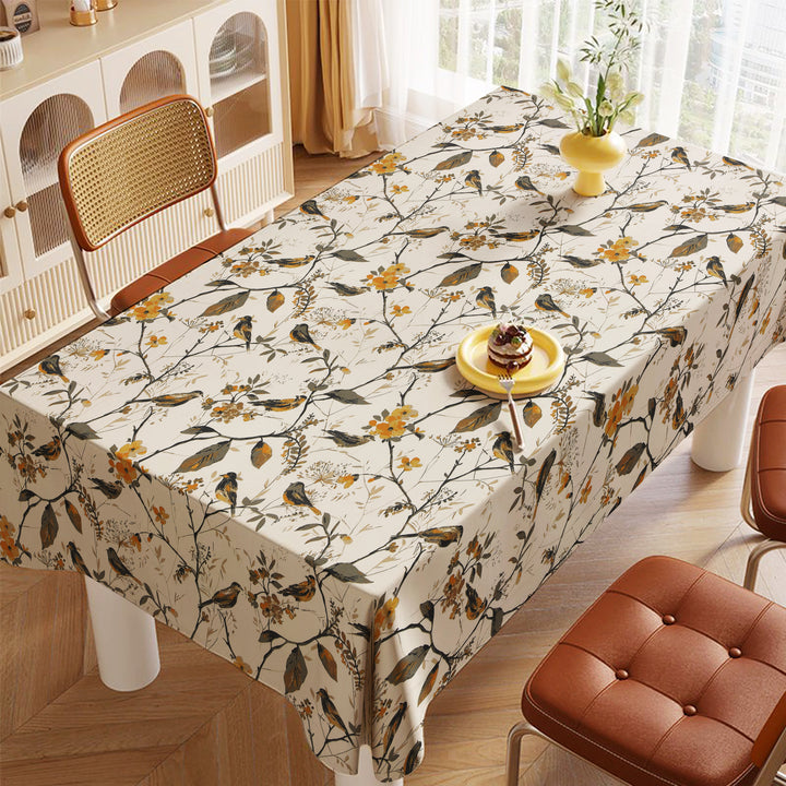 100% Cotton Table Cloth for 6 Seater Dining Table, Printed Rectangular