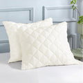 WHISPERING NEUTRALS | Bamboo Quilted Cushion Covers | Ultra-Soft, Cooling & Hypoallergenic | Skin & Hair Friendly