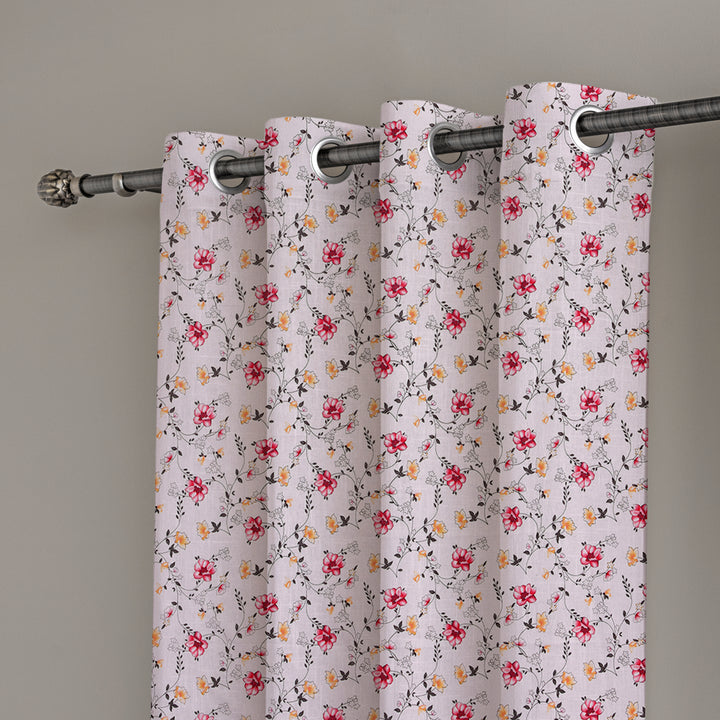 Printed Cotton Percale Sheer Curtains – 300 TC | Semi-Transparent | OEKO-TEX Certified | Fade-Resistant | Eco-Friendly & Skin-Safe | Sustainable Home Décor
