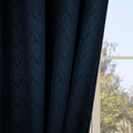 HERRINGBONE EMBOSSED | TRUE BLACKOUT Curtains | Thermal Insulated, Noise Reducing, Light Blocking | Grommet Hanging