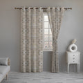 Printed Cotton Percale Sheer Curtains – 300 TC | Semi-Transparent | OEKO-TEX Certified | Fade-Resistant | Eco-Friendly & Skin-Safe | Sustainable Home Décor