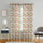 LINENWALAS Printed Cotton Linen Sheer Curtain Set – 2 Panels with Stainless Steel Eyelet Rings