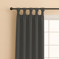 TWIST TAB TOP | 100% TRUE SAFARI DIMOUT BLACKOUT Curtains | Solid Color | Thermal Insulated & Noise Reducing | Set of 2 Panel
