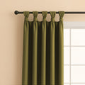 TWIST TAB TOP | 100% TRUE SAFARI DIMOUT BLACKOUT Curtains | Solid Color | Thermal Insulated & Noise Reducing | Set of 2 Panel
